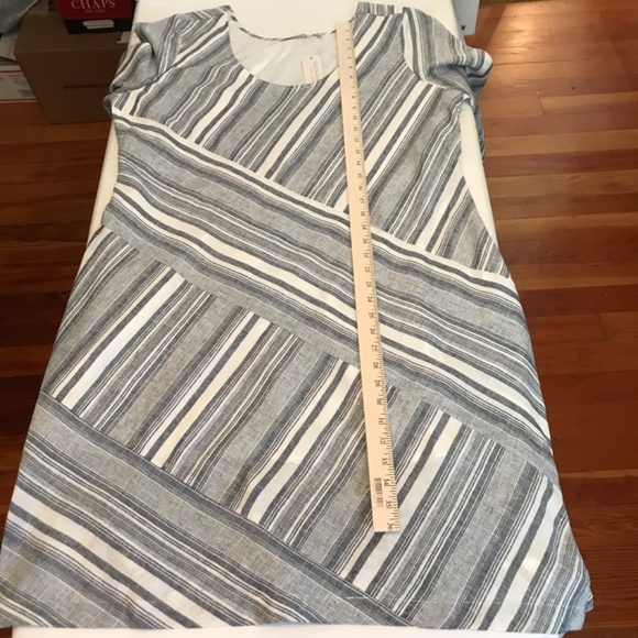 SOFT SURROUNDINGS Sonja Dress Midi Shift Blue White Women’s Size XL Size 18 1X - Picture 16 of 16